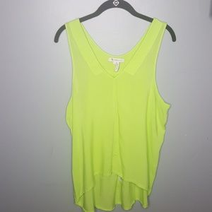 BCBGeneration Lime Green Hi-Lo Top Sz Small